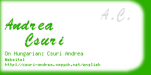 andrea csuri business card